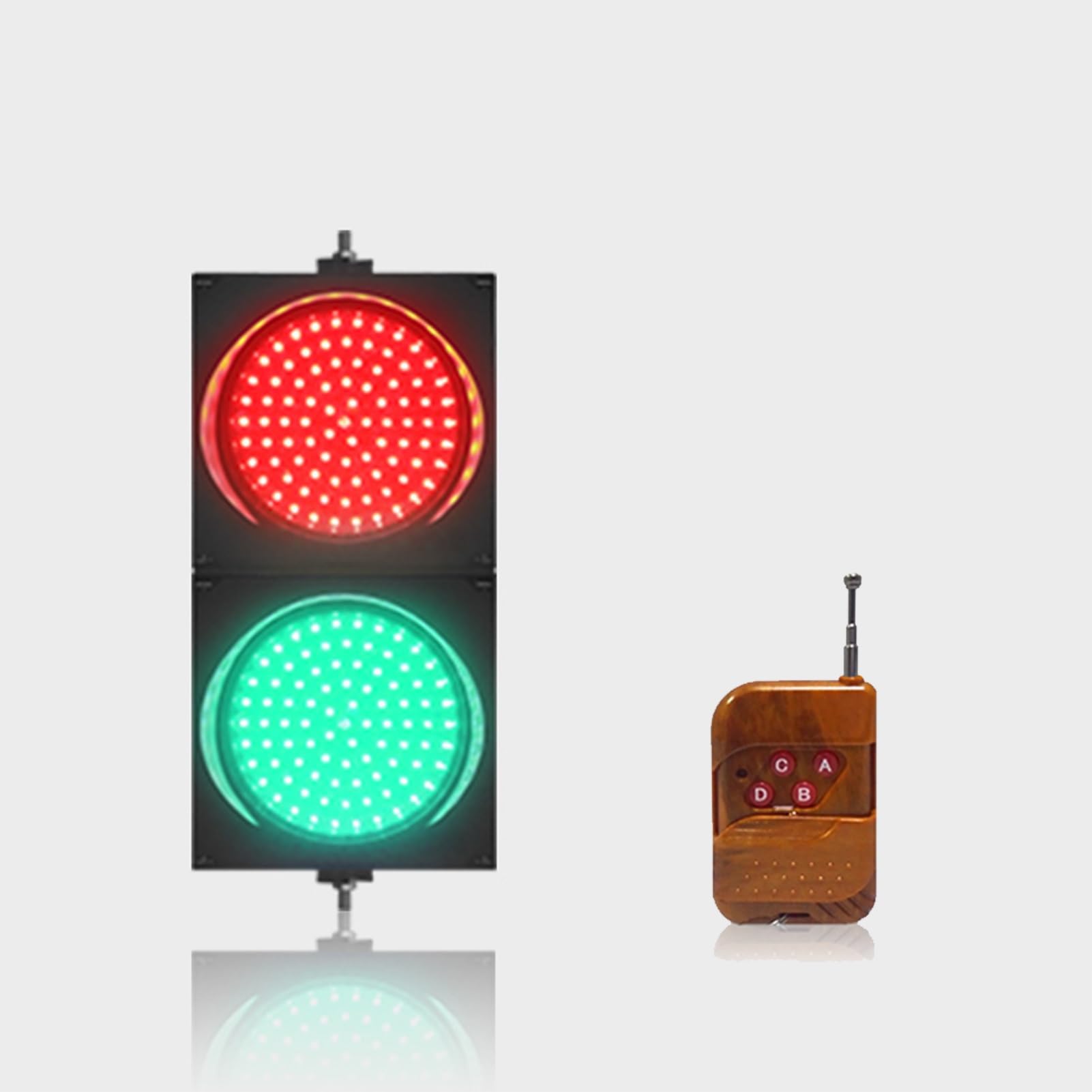 Feu de signalisation Industriel avec télécommande - Feu Stop/Marche LED Rouge/Vert à économie d'énergie pour Routes et décoration - Appliques murales 12 V