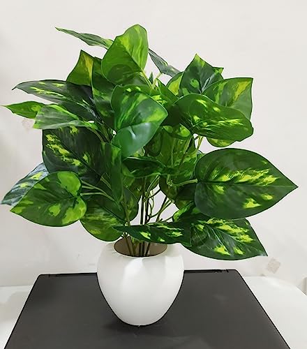 Image of Natural Looking Artificial Money Plant /Tree with Pot | Ornamental Plant for Interior Decor | Home /Shop /Office Decor (Multicolour)