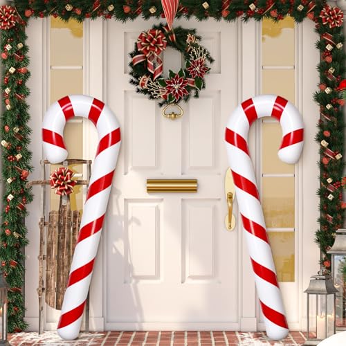 Ballons gonflables canne à sucre d'orge pour décoration de Noël et fête