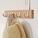 Z·Bling Hakenleiste Bambus Wandgarderobe mit 4/5/6 Haken Kleiderhaken Mehrzweckhaken Handtuchhalter aus Bambus Wandhandtuchhalter