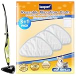KEEPOW 3 Pack Steam Mop Pads for H2O HD Steam Cleaner Microfibre Cloth, Reusable Steam Cleaner Pads Replacement,accessories for h20 steam mop