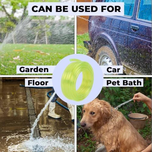 Image of Kuber Industries Basic PVC Water Pipe 10 Meter | Multi-Utility Water Pipe for Garden, Car Cleaning & Pet Cleaning | Durable, Light Weight, & Flexible Hose Pipe for Gardening | Yellow | (Pack Of 6)