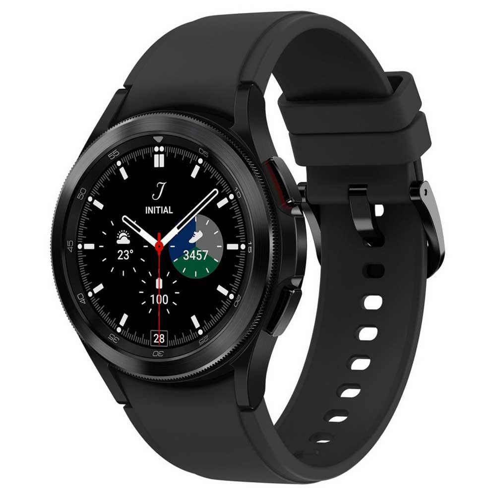 Samsung Galaxy Watch4 Classic, Runde Bluetooth Smartwatch, Wear OS, drehbare Lünette, Fitnessuhr, Fitness-Tracker, 42 mm, Black