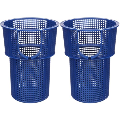 LemonRoad 2 Pcs Pool Pump Basket Replacement Compatible with Superflo Vs Pool Pump Pentair Filter, Skimmer Strainer Basket-Remove Leaves and Debris (Blue)