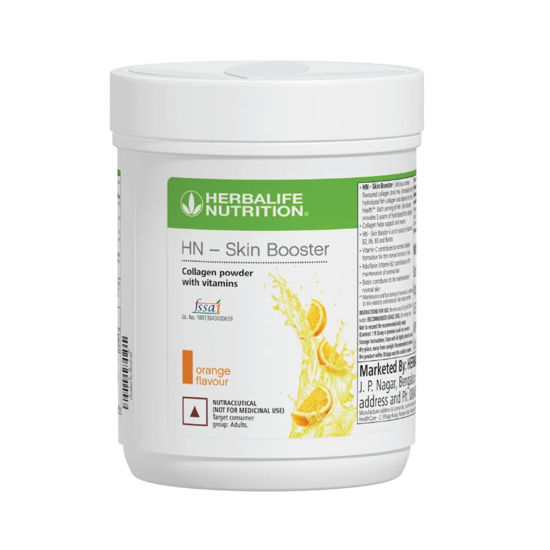 Herbalife Nutrition Skin Booster Collagen Powder with Vitamins, Orange Flavour 300g