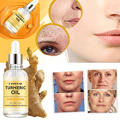 Kurkuma-Serum zur Korrektur dunkler Flecken, Serum zur Entfernung dunkler Flecken zur Behandlung von Melasma im Gesicht Anti-Aging- und Falten-Gesichtsserum, Dunkler-Flecken-Korrektur-Entferner Cover
