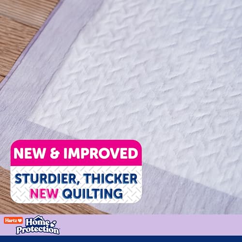 Hartz Home Protection Super Absorbent Odor Eliminating Lavender Scented No Leak Dog Pads, 50 count