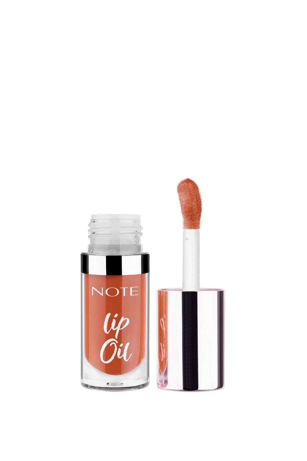 Note Cosmetics Lip Oil 50 Creamy Caramel Nemlendirici ve Parlatıcı Dudak Bakım Yağı, Kahverengi