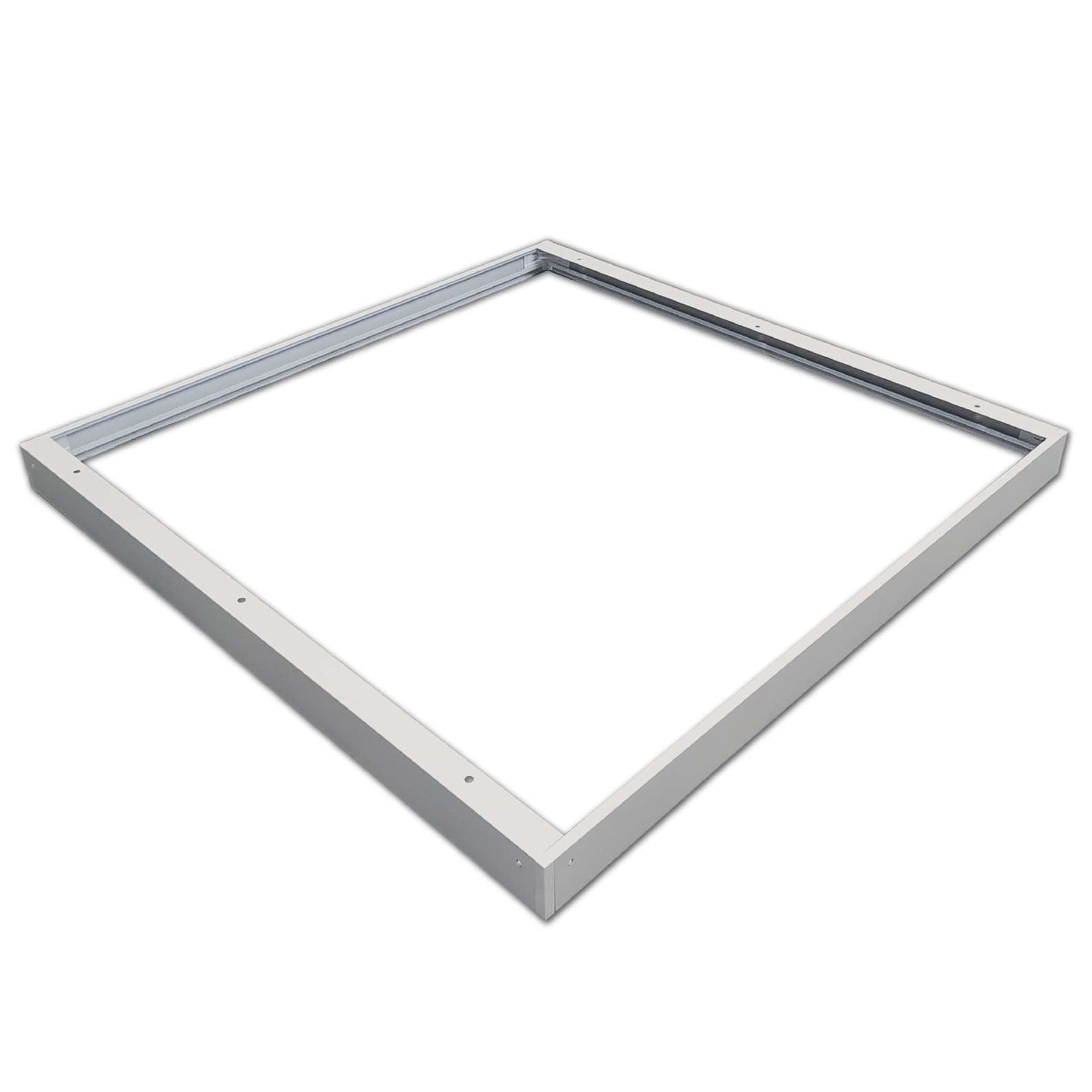 LED ATOMANT Kit de Pose en Saillie pour Panneau LED Slim 60x60cm, Aluminium Laqué Blanc, Panneau Non Inclus