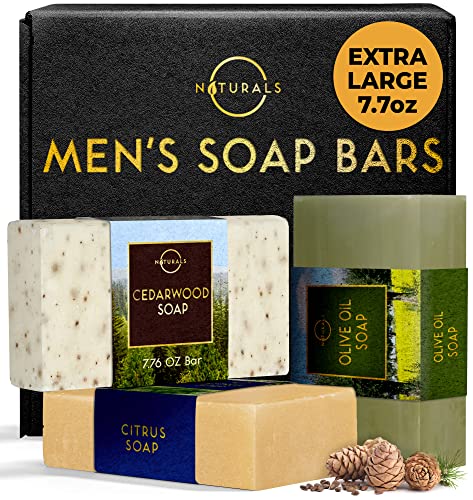 Savon pour le corps homme à l'olive et cèdre pour la douche quotidienne après le sport