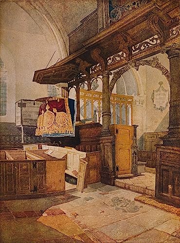 Cuadro en lienzo vintage de la Iglesia de Trentham para decorar tu dormitorio con arte clásico