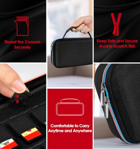 ivoler Carrying Case for Nintendo Switch 2 Model(2025), Portable Hard Shell Pouch Carrying Travel Game Bag for Nintendo Switch 2 Accessories Holds 12 Game Cartridge (Black) — view 5