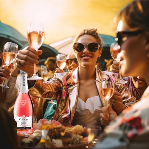 Canti – Cuvèe, Rose Sparkling Extra Dry 11% Wine, Italian Glera and Pinot Noir Grape Varieties from Veneto, Fresh and Fruity Taste, 6×750 ml Canti - Cuvèe, Rose Sparkling Extra Dry 11% Wine, Italian Glera and Pinot Noir Grape Varieties from Veneto, Fresh and Fruity Taste, 6x750 ml – Canti