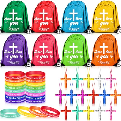 yasuwekik 48 Pcs Bible Verse Party Favors Includes 16 Jesus