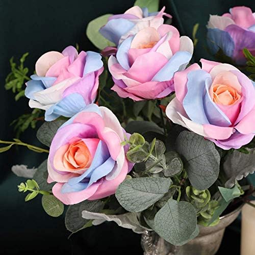 N&T NIETING Silk Artificial Flowers, 20Pcs Silk Flowers Real Touch Artificial Roses for DIY Wedding Bouquet Baby Shower Party Floral Arrangements and Home Decoration