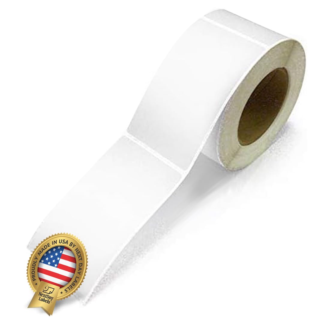 NextDayLabels - Etiquetas rectangulares de codificación de colores de inventario de 3 x 5, 500 por rollo (blanco)