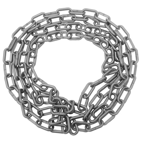 Unomor Safety Barrier Chain Security Heavy Warning Galvanized Chain Links Thick Chain Chains Coil Driveway Chain Barrier Door Chain Link Plastic Safety Chain