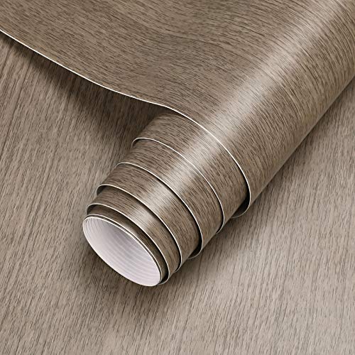 KINLO Papel Adhesivo para Muebles Vinilos Madera Decorativo Autoadhesivo Papel Pintado 61cm x 5m PVC Impermeable Pegatina para Muebles Cocina Oficina