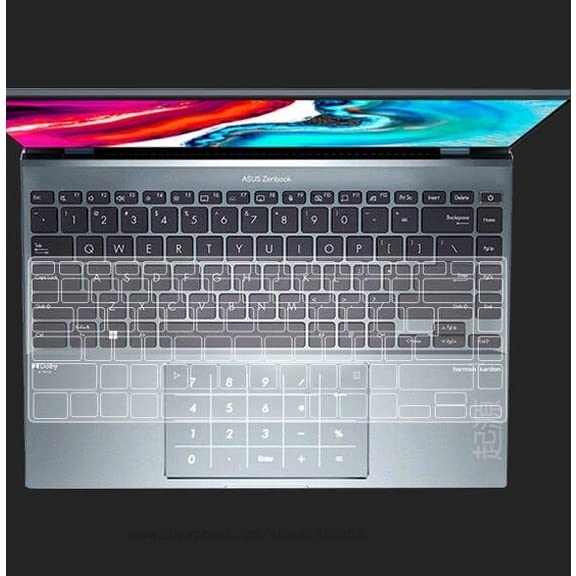 Image of RAYA TPU Keyboard Skin Cover for ASUS Zenbook 14 Flip OLED (UP5401 / UN5401) & Zenbook 14X OLED (UX5401) Laptops (TPU Transparent)