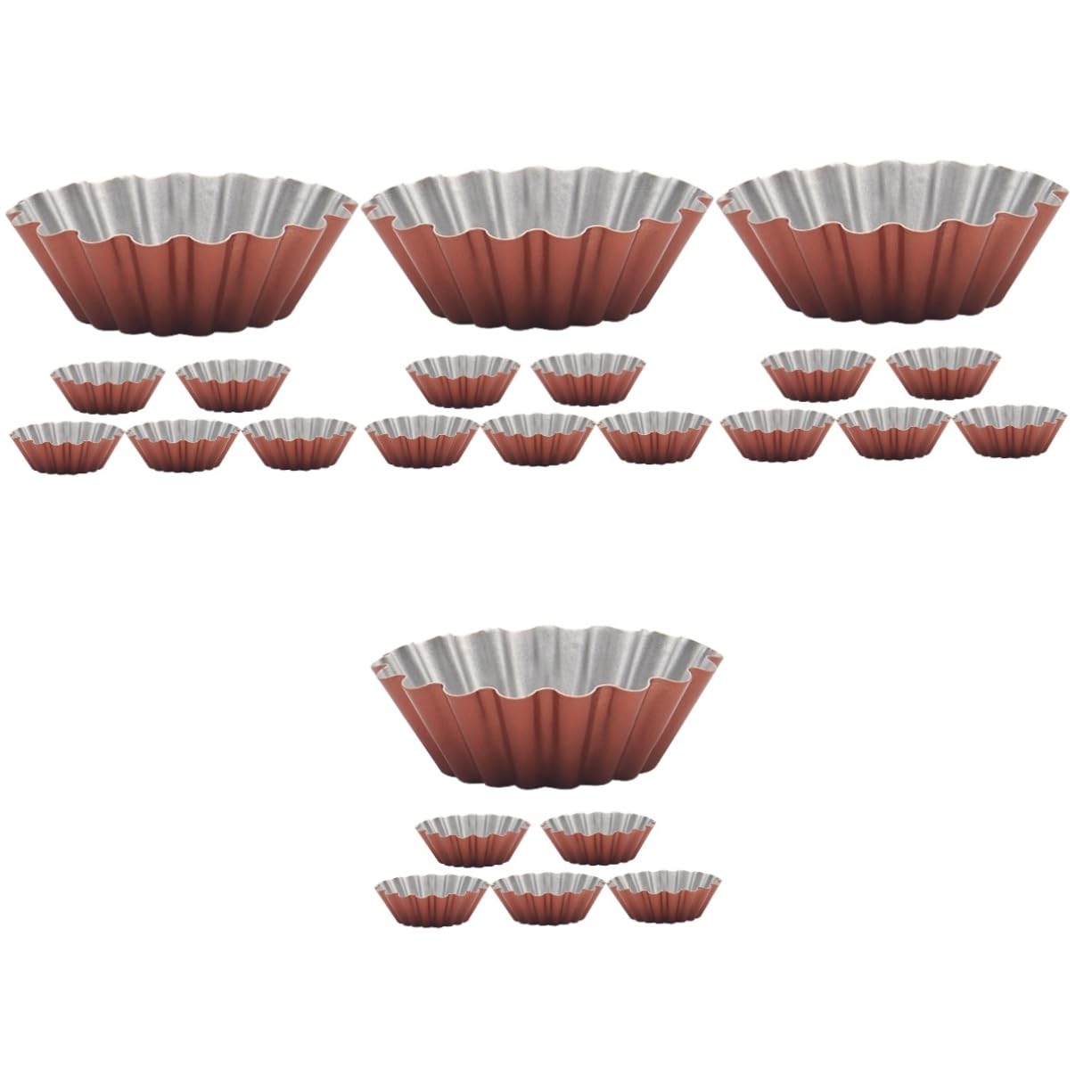 IMIKEYA 4 Juegos Molde Redondo Para Tarta De Huevo Baking Accessory Moldes Para Mini Tartas Molde Muffins Utensilios De Cocina Moldes De Gelatina Pequeños De Budín 6 Piezas * 4