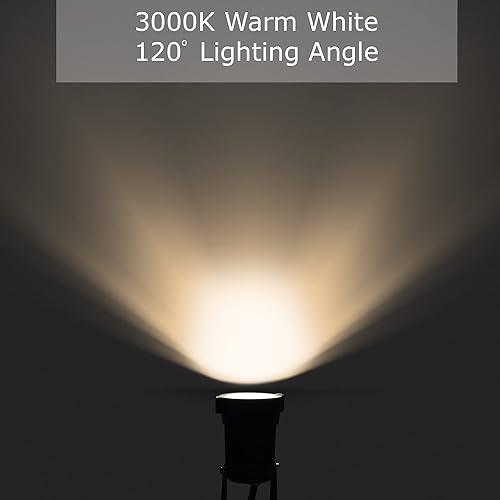 Miniatura 4 de GSS6005 - Foco LED de 5 W, voltaje de línea CA de 120 V, 3000 K cálido, construcción de metal con estaca de tierra, luz de paisaje, uso en