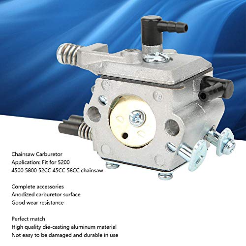 Aluminum Carburetor, Chainsaws Carburetor For Chinese 5200 4500 5800 52Cc 45Cc 58Cc Anodised Die-Cast Aluminum #TOP1