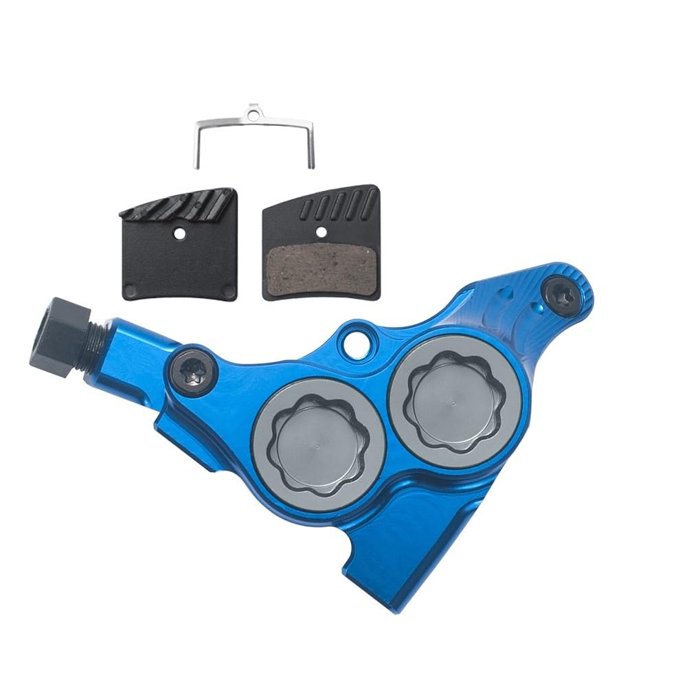 Pinza Freno Disco hidráulico Montaje Kit Bicicleta Barra Plana MTB 4 pistones para Bicicleta Carretera Tambor Trasero para Bicicleta