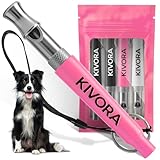 KIVORA 4 Pack Dog Whistle to Stop Barking Neighbors Dog,304 Stainless Steel Adjustable Ultrasonic Silent Dog Training Whistle for Recall & Bark Control,Professional Whistle Suitable for All Dogs(pink)