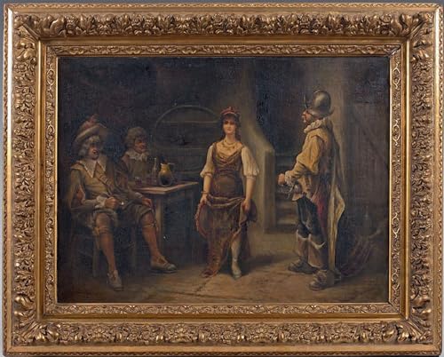 Pintura murales decor escena de taberna clásica para renovar las paredes de tu salón de 60x90cm