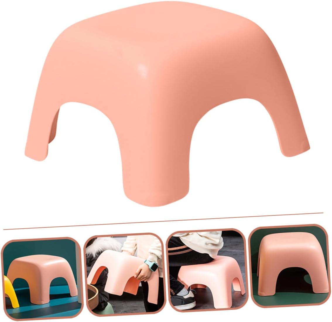 Healifty Thick Non-Slip Children's Stool Plastic Footstool for Kids Small Step Stool for Bathroom and Living Room Sturdy and Safe Design for Toddlers and Young Children