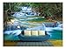 wall26 - Deep Forest Waterfall in Kanchanaburi, Thailand - Removable Wall Mural | Self-Adhesive Large Wallpaper - 100x144 inches