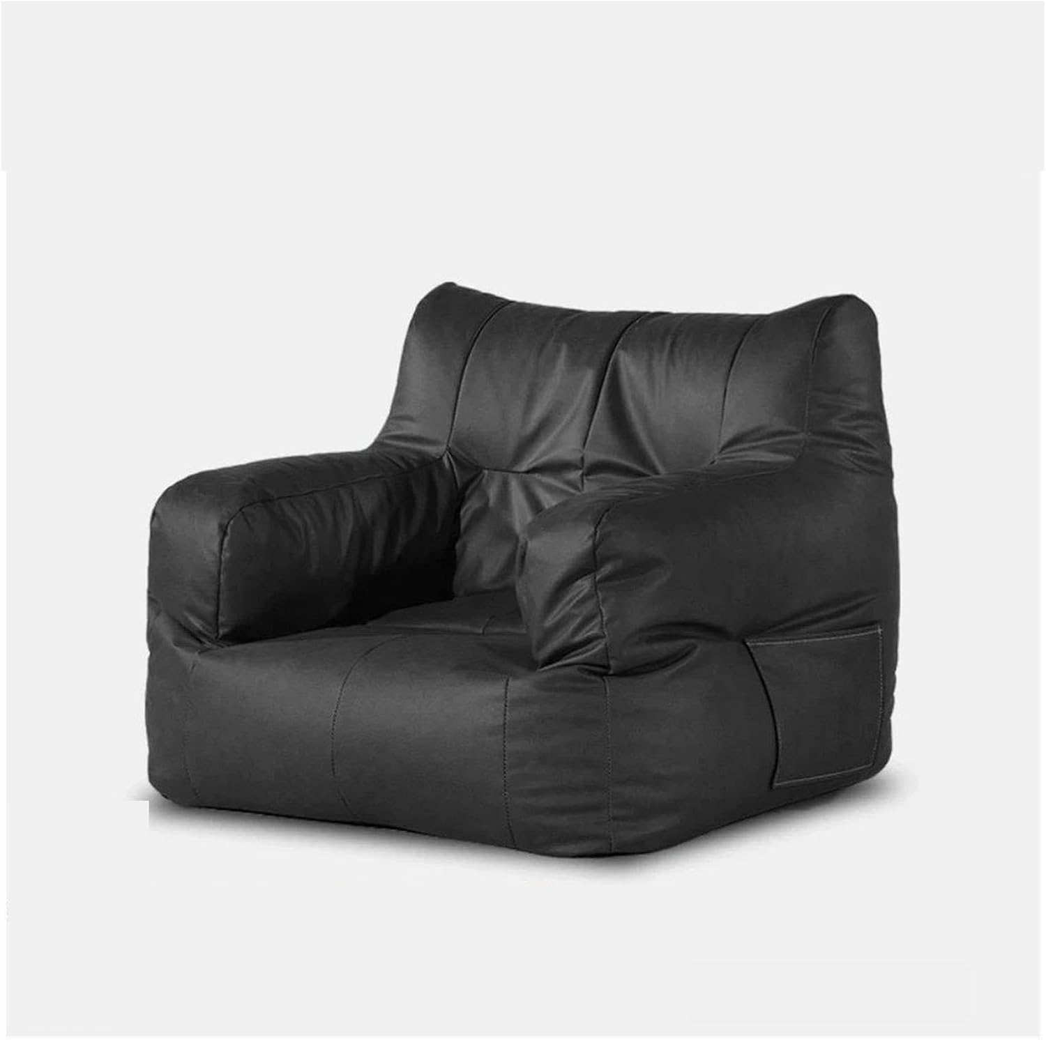 Faux Leather Bean Bag Cover(1-seat-Light Brown)