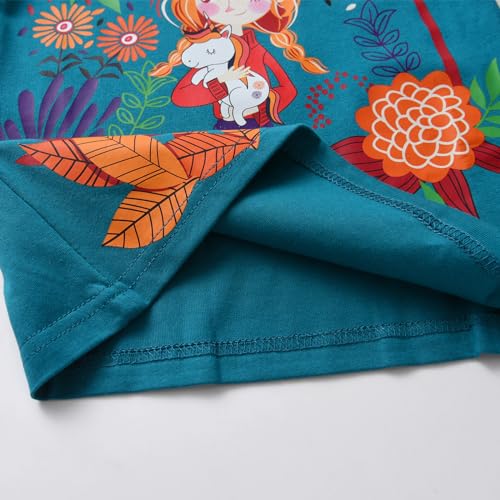 Image of VIKITA Girls Shirts Winter Long Sleeve Tops Print Tees for Girls,3-12 Years