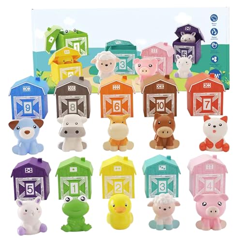 Jouets de ferme animaux 20pcs pour tout-petit apprentissage éducatif