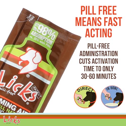 Licks Zen Calming Aid - Calm Behavior & Stress Support for Dogs & Cats - L-Theanine, Chamomile, Ashwagandha & Tryptophan - Pill-Free Gel Packets - Chicken Flavor - 5 Packets - Thumbnail 7