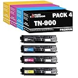 6.000 Páginas. Pulpo Cartucho - Pack 4 Toner TN900 (Cyan, Magenta, Amarillo y Negro) Compatible con Brother TN-900 - Pack 4 - Valido para Impresoras HL-L9200 CDWT/HL-L9300 CDWTT/MFC-L9550 CDW/MFC-L9550 CDWT