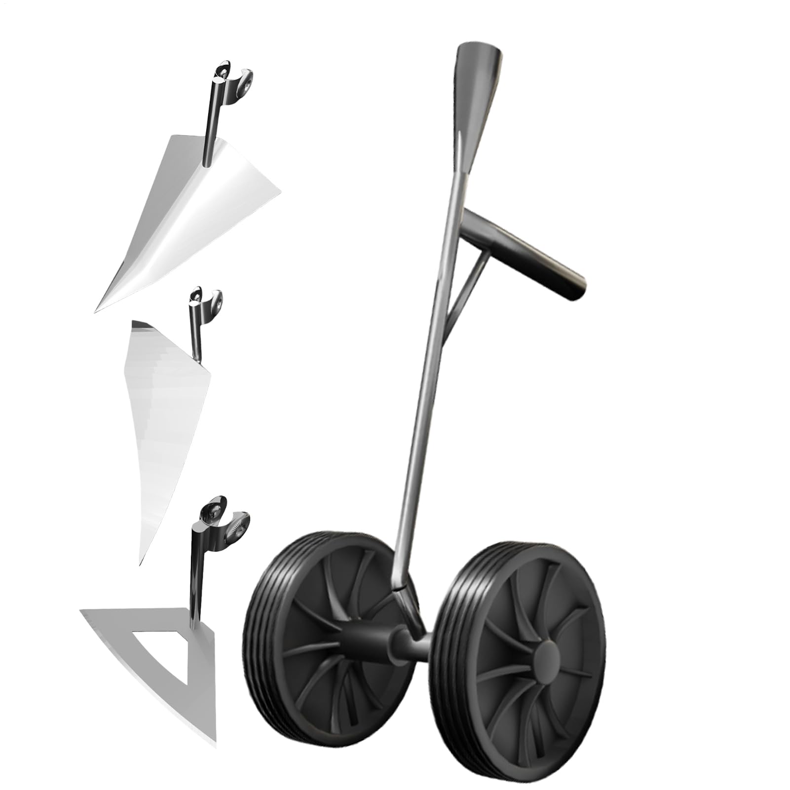 Almocafre para Escardar Aireador de Suelo con Doble Rueda Herramienta de | Herramienta de Jardinería Manual para Hombres, Abuelos, Jardineros y Hortelanos