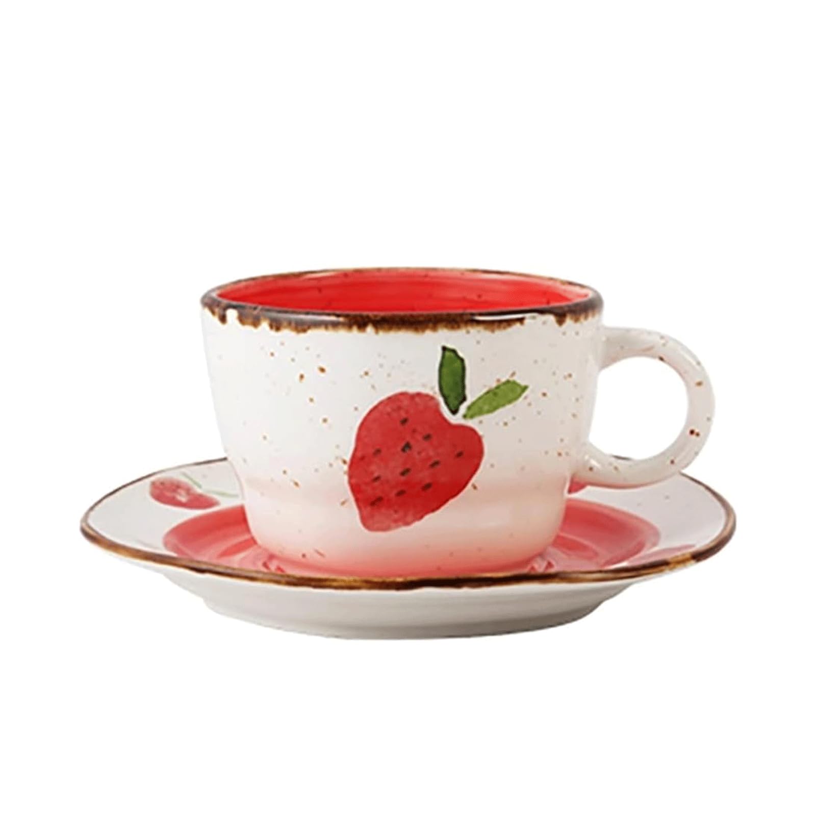 Tasse à thé nordique en céramique anti-tache avec soucoupe de bureau