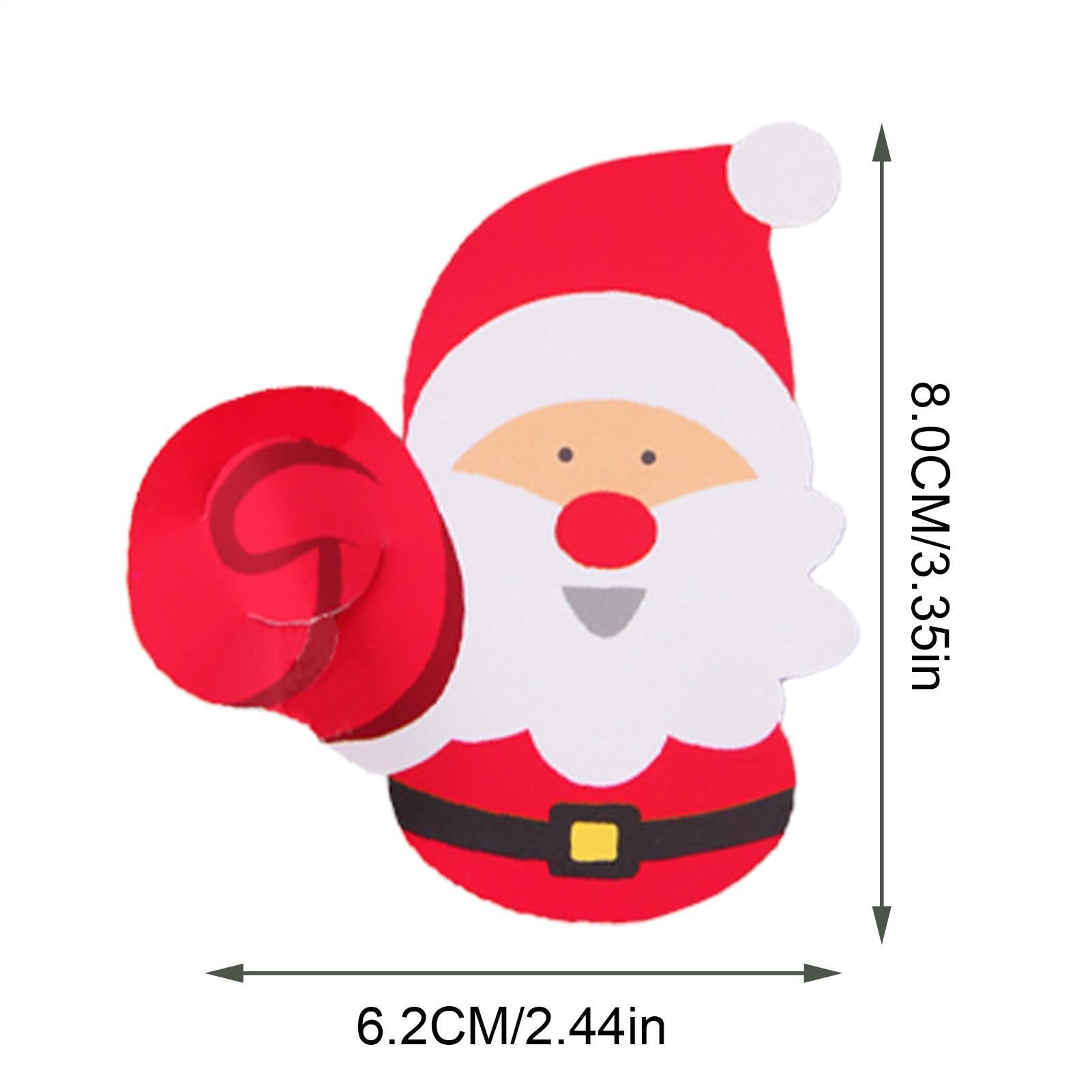Soporte para tarjetas de Navidad, paquete de 50 tarjetas de para caramelos de azúcar | Decoraciones de embalaje de piruletas
