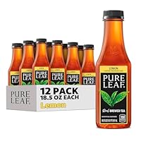 Pure Leaf Iced Tea, Sweetened Lemon, Real Brewed Tea, 18.5 Fl Oz Bottles (Pack of 12)