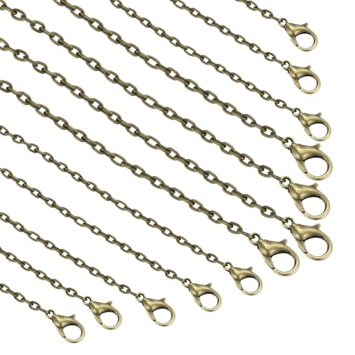 HARFINGTON 20 Pack 18 Inch Necklace Chains Bulk 2mm Bronze