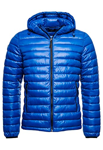 Superdry Herren Shine Hooded Fuji Jacken, True Blau, XL