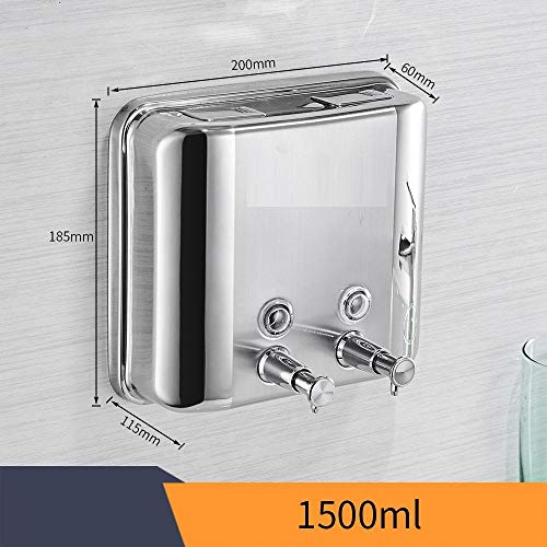Preisvergleich Produktbild SFTWEAD Manueller Seifenspender Manuelle Flüssigseifenspender Flüssigseifenspender 1500Ml 304 Edelstahl Wandmontage Badezimmer Flüssigseifenspender Küche