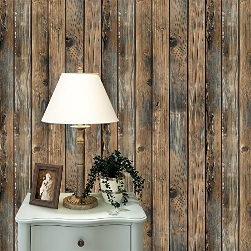 Wood SelfAdhesive Wallpaper Peel and Stick Grey White Distressed Wood