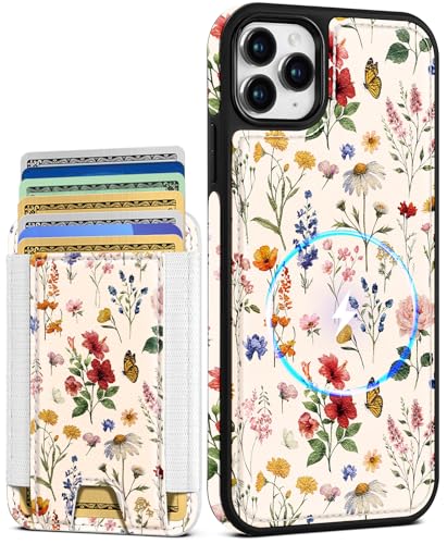 Shorogyt for iPhone 11 Pro Max Wallet Case for Women, Floral