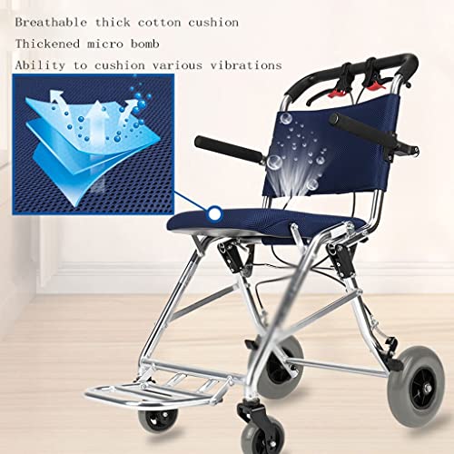 FKJLUN Sedia a rotelle Pieghevole Sedia a rotelle