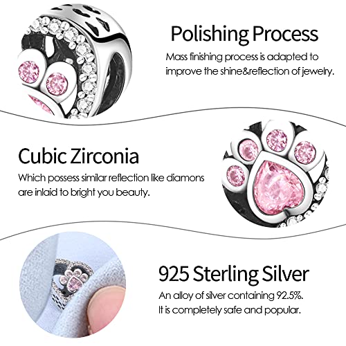 Tinslo Mother's Day Charm Suitable For Pandora Charm Bracelet Women 925 Sterling Silver Love Beads Charm Beads Mom Girls Pendant For Bracelets #TOP1