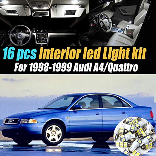 Kit 16 luces LED interiores blanco 6000K para Audi A4 1998-1999 miniatura 1