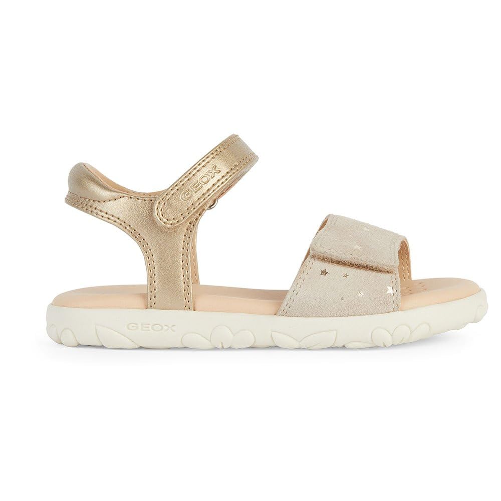 Geox Girls J Sandal Haiti GirlSandal, Platinum Beige, 6.5 UK