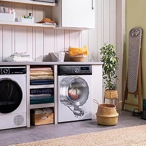 Cecotec Lavadora 12Kg Carga Frontal Bolero DressCode 12500 Inverter. 1400rpm, 16 Programas, Clase A-20%, Bajo Consumo, Motor Inverter Plus, Vapor, Pearl Drum, Delay Start, Drum Clean y Stop&Go